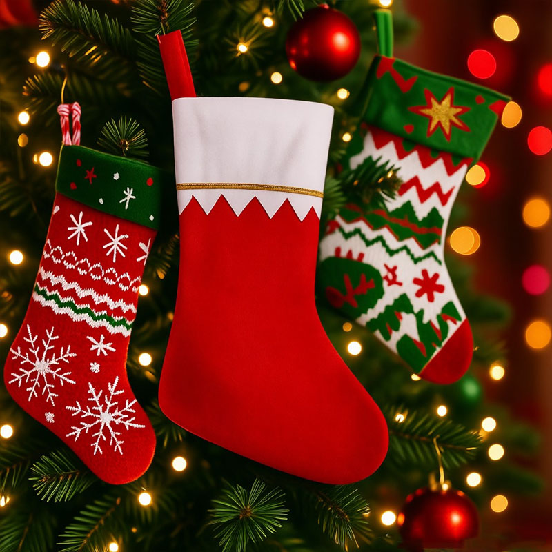 Christmas Stocking Hanging - Medias navideñas para vacaciones, calcetín colgante