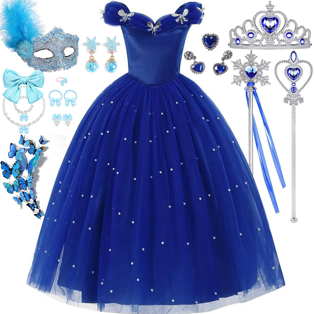 Ornament Ball Set - Vestido de lujo azul oscuro estilo