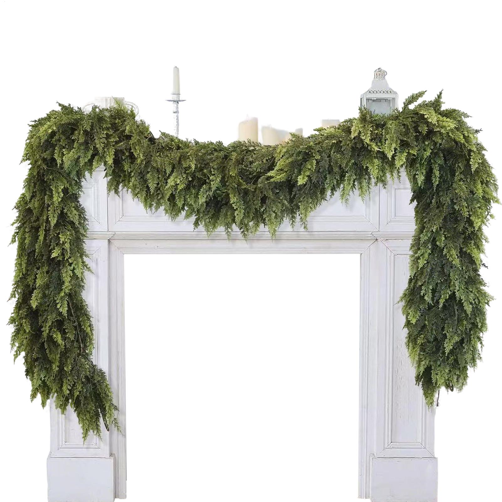 Christmas Wreath Fake - Guirnaldas Navideñas Artificiales de Pino Verde,
