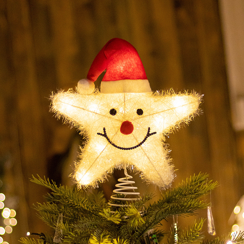 Star Tree Topper - Adorno de árbol de Navidad con