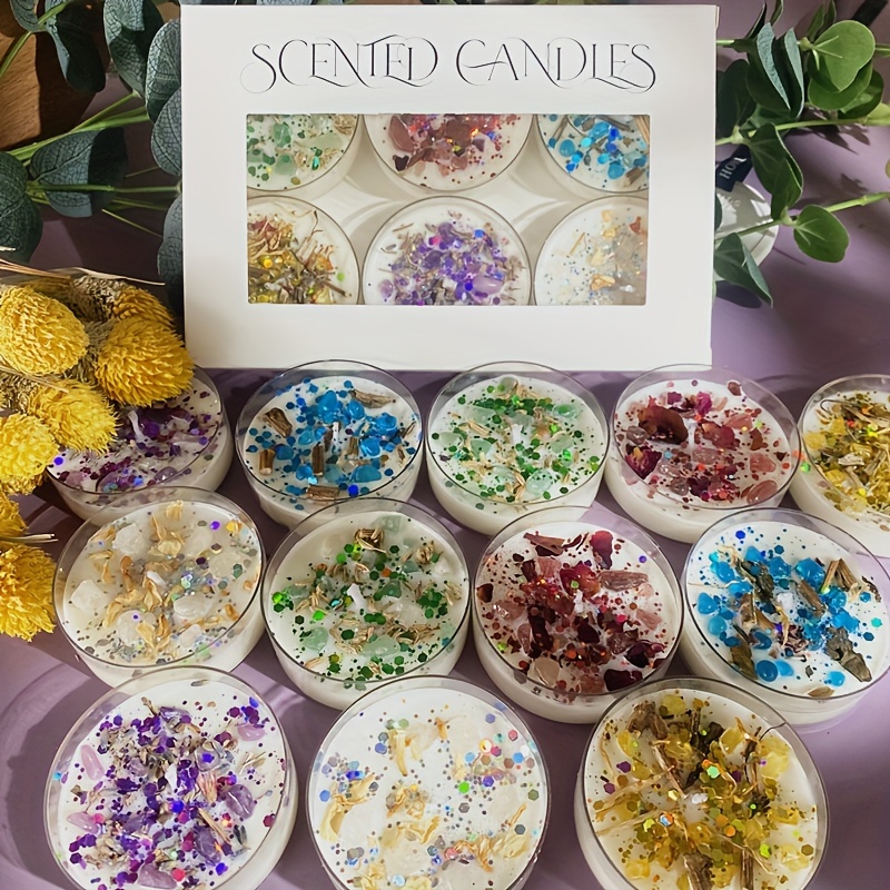 Holiday Candle Set - Juego de 6 velas perfumadas, piedra