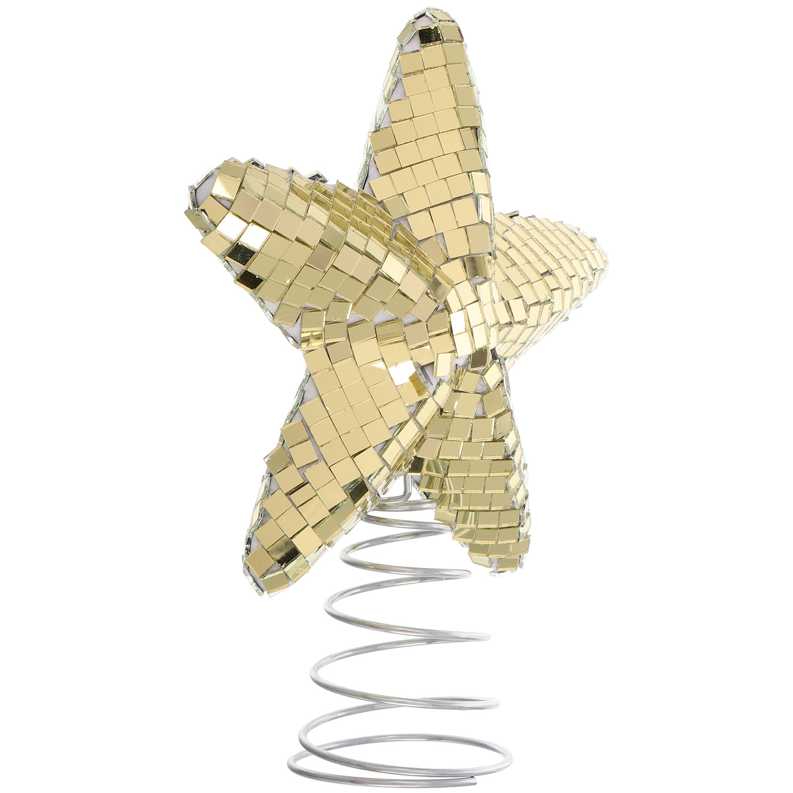 Star Tree Topper - Adorno de Bola de Discoteca Brillante