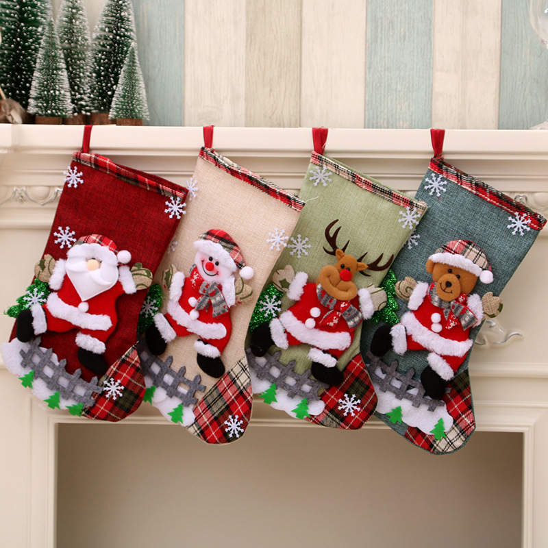 Christmas Stocking Hanging - Medias navideñas grandes de 31cm, adornos