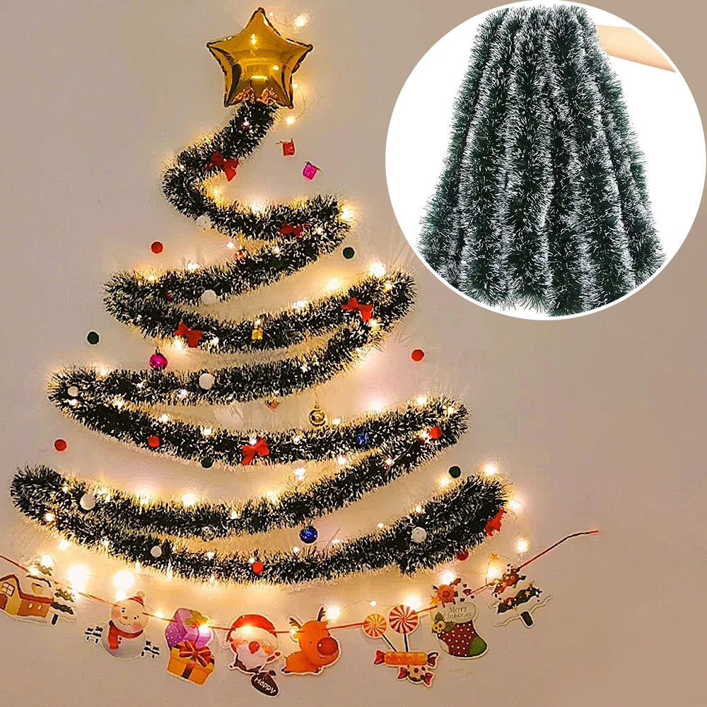 Tinsel Garland Decoration - 1/3/5PCS Guirnalda de Oropel con Copos