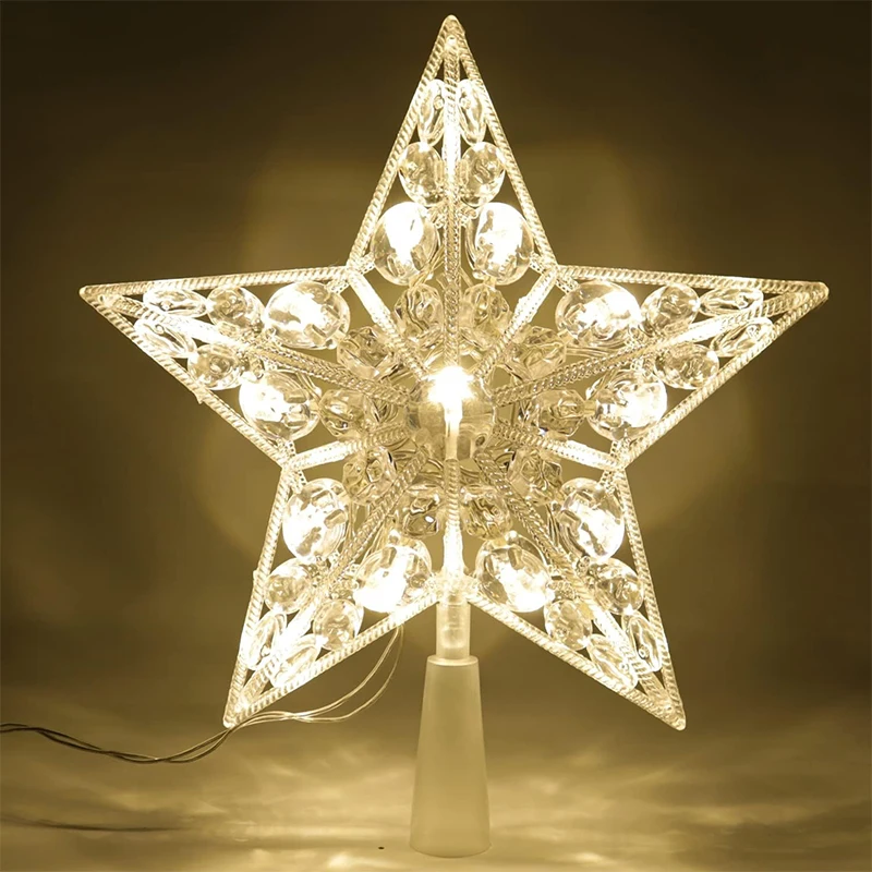 Star Tree Topper - Decoración navideña de 15cm, adorno de