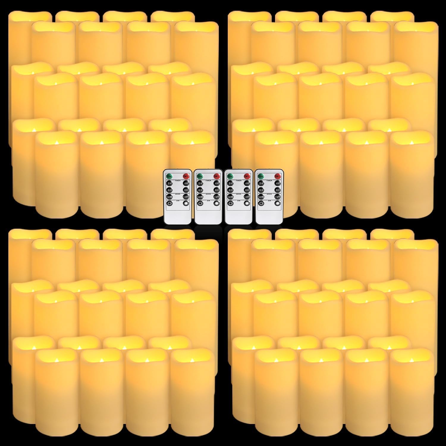 Holiday Candle Set - Juego de 96 Velas LED Impermeables