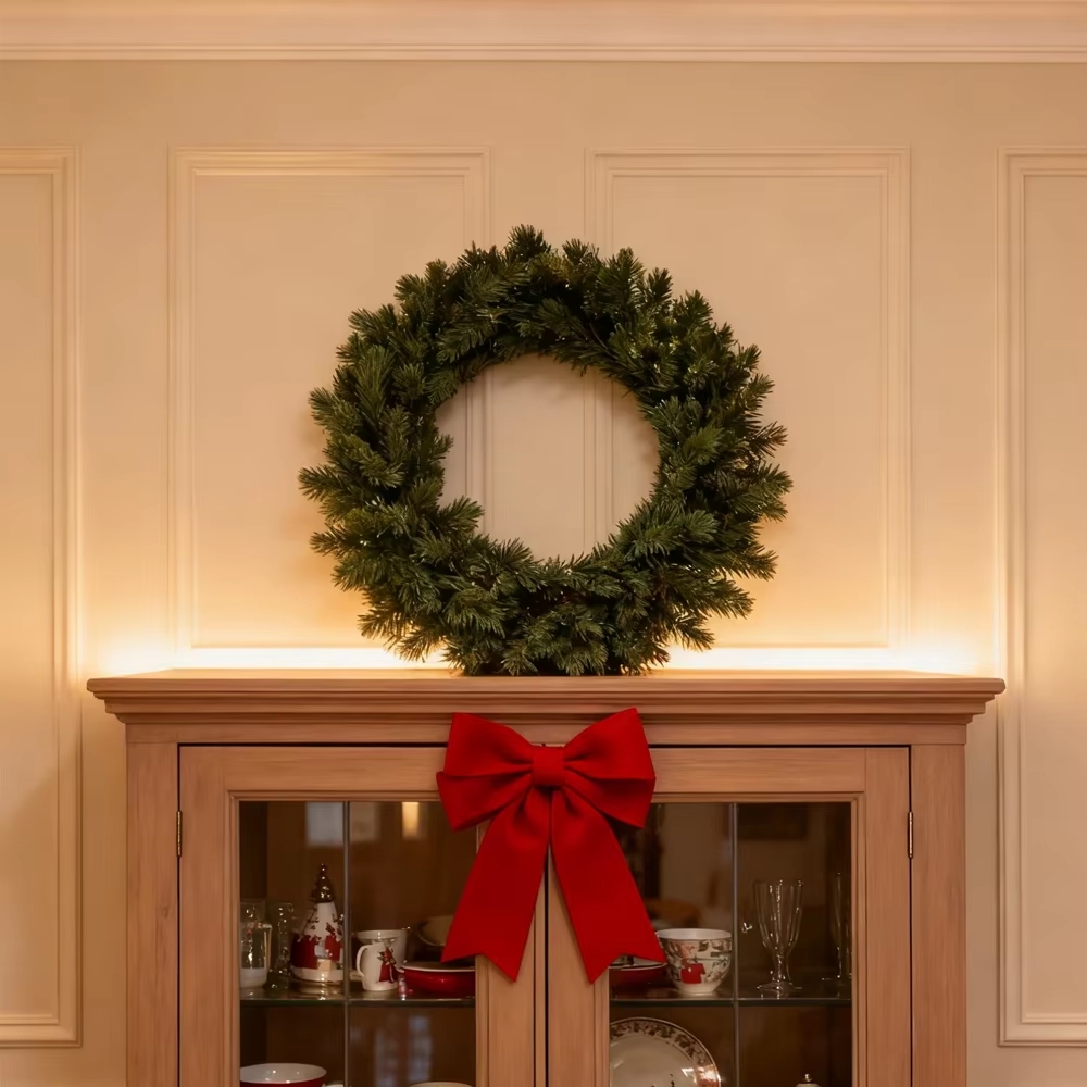 Christmas Wreath Fake - Guirnalda Artificial de Pino para Decoración