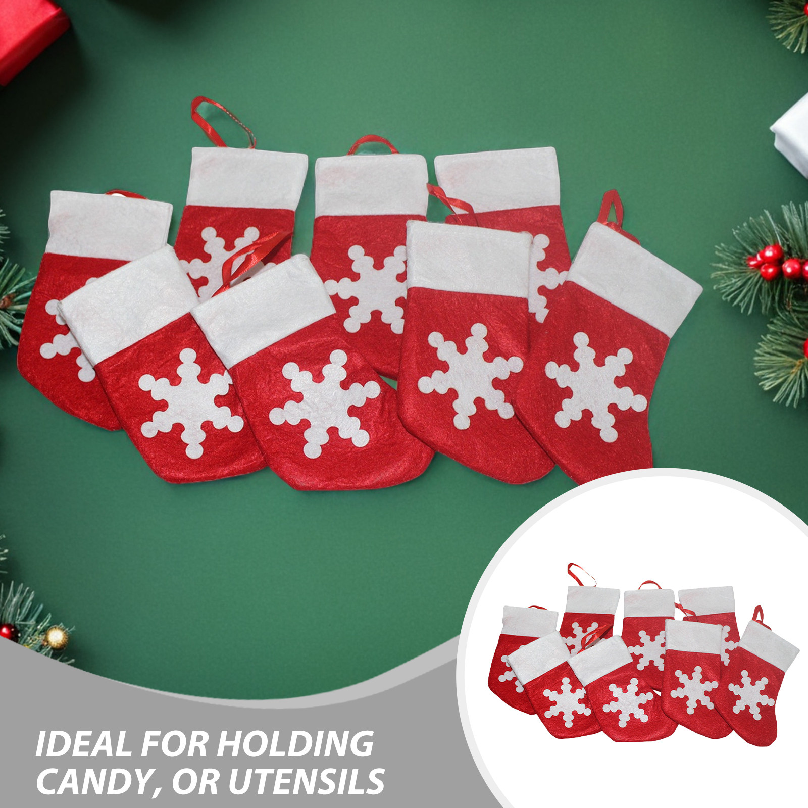 24 Piezas de Pequeños Calcetin - Christmas Stocking Hanging reseña y precio