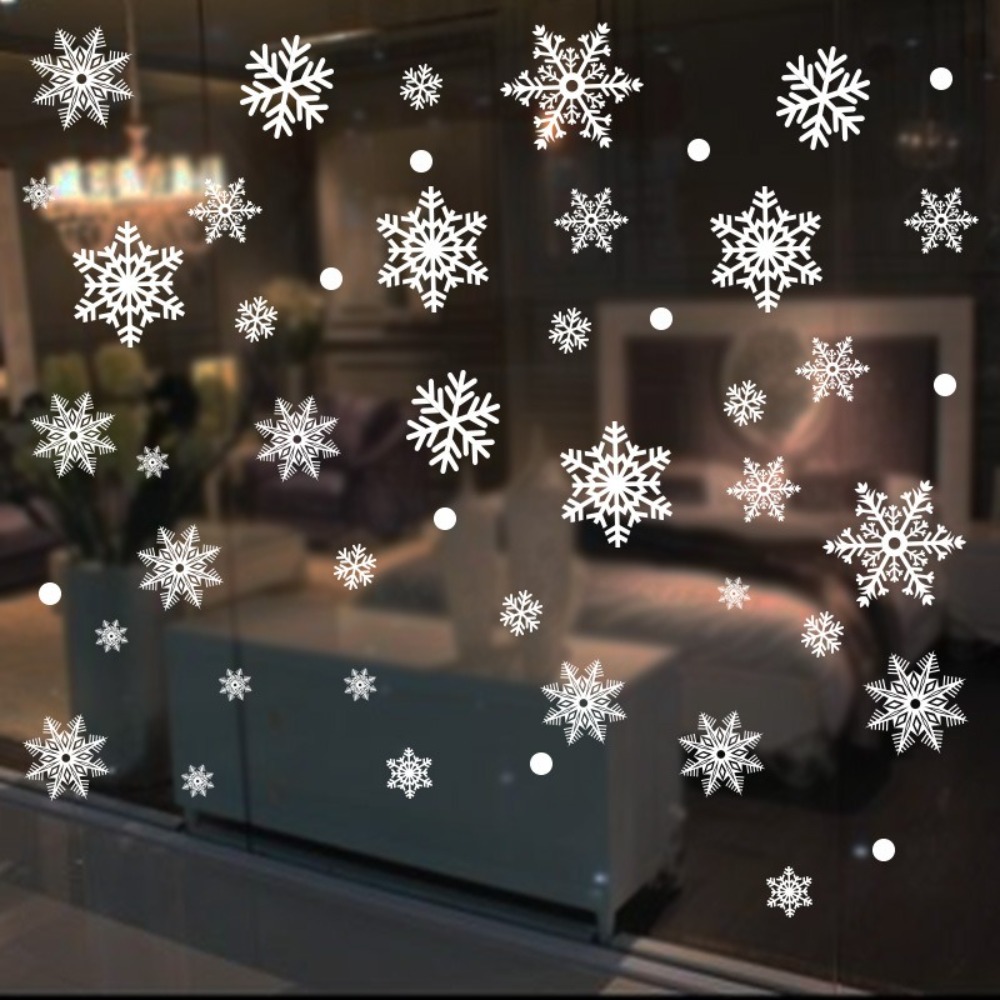 30 Uds. De pegatinas de copos  - Snowflake Window Decal reseña y precio