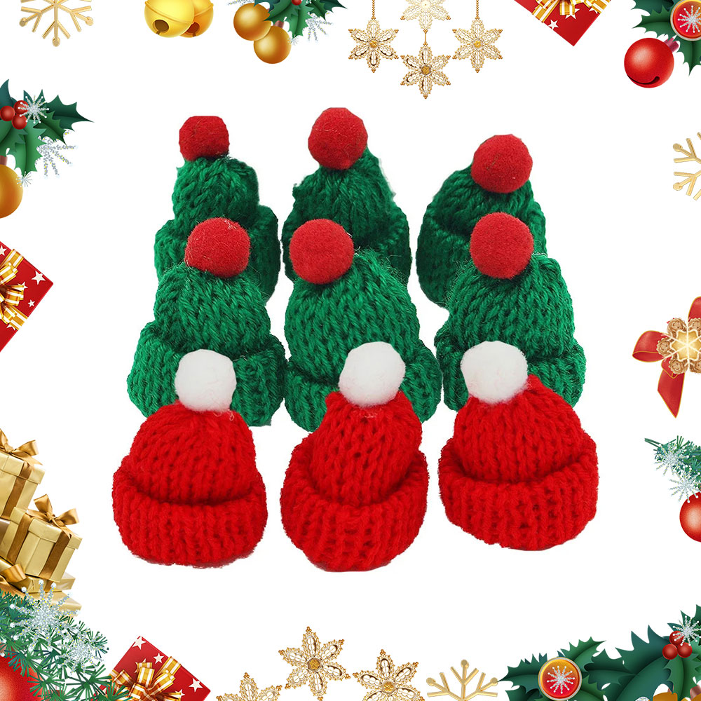 10 Uds. De Mini gorro tejido d - Santa Hat Plush reseña y precio