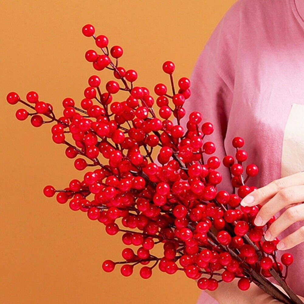 Ramas de Bayas Rojas Artificia - Christmas Wreath Fake reseña y precio