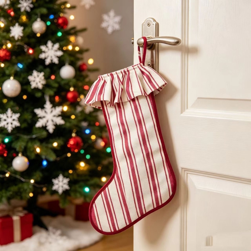 Calcetín navideño arpillera co - Christmas Stocking Hanging reseña y precio
