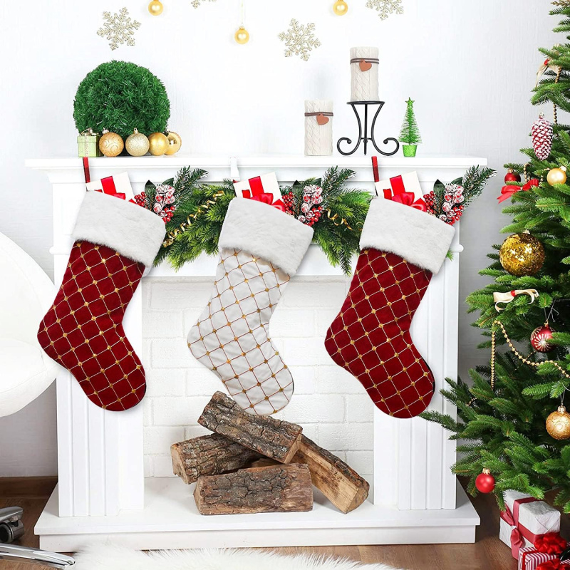 Medias navideñas de piel sinté - Christmas Stocking Hanging reseña y precio