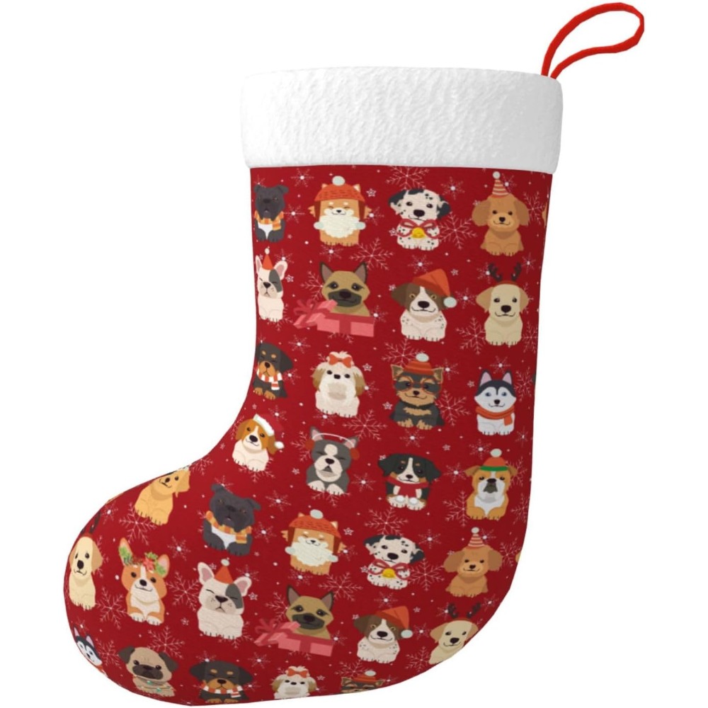 Lindos perros de Navidad media - Christmas Stocking Hanging reseña y precio