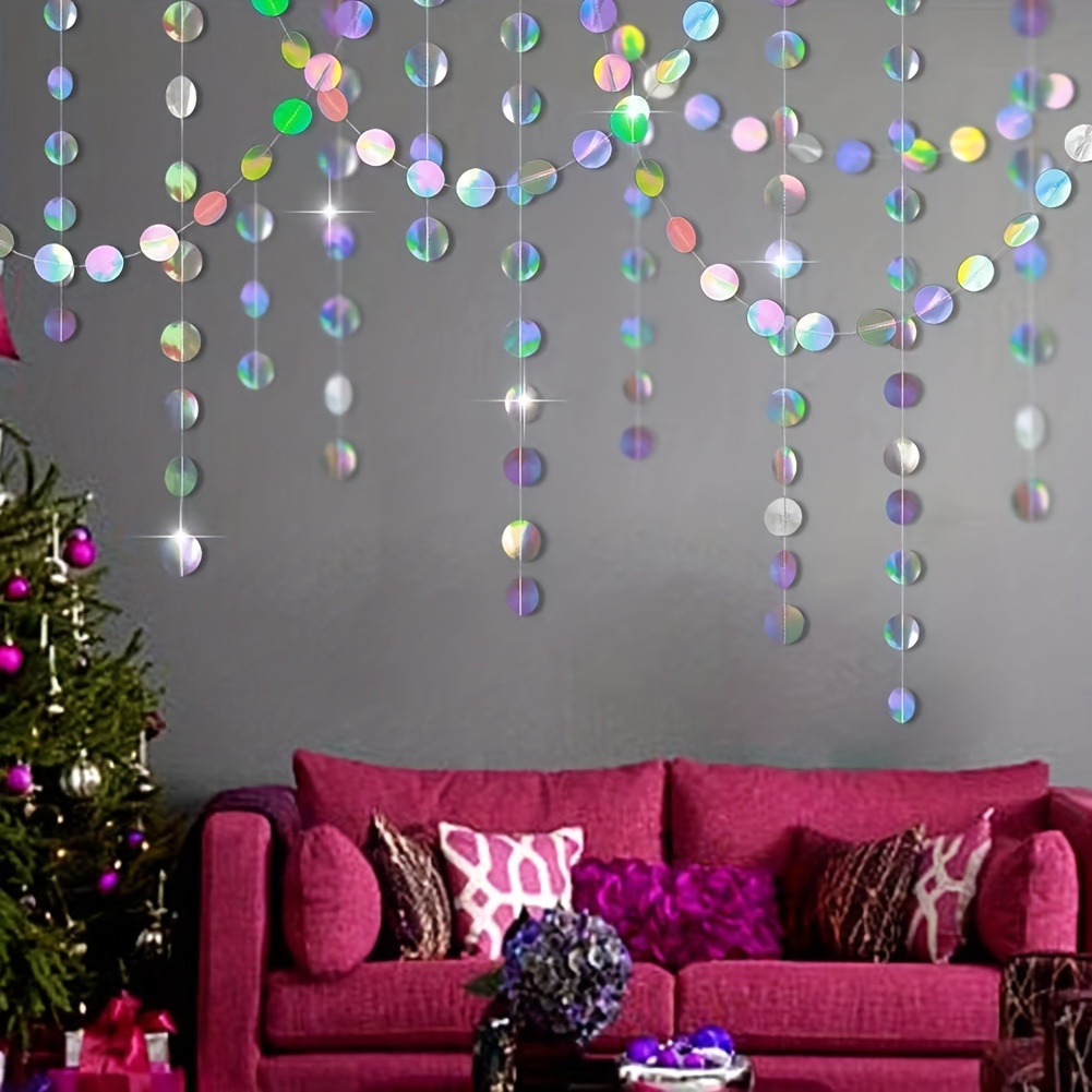 Guirnaldas circulares iridisce - Tinsel Garland Decoration reseña y precio