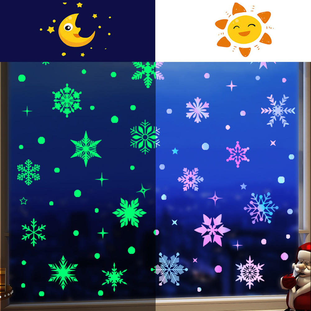 Pegatina de pared de copos de  - Snowflake Window Decal reseña y precio