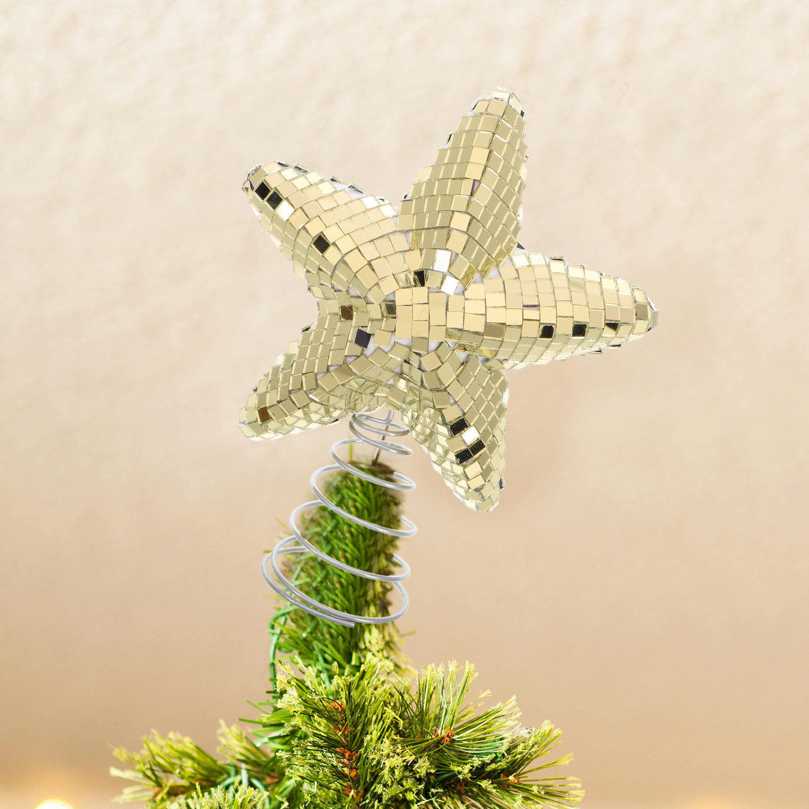 Adorno de Bola de Discoteca Br - Star Tree Topper reseña y precio