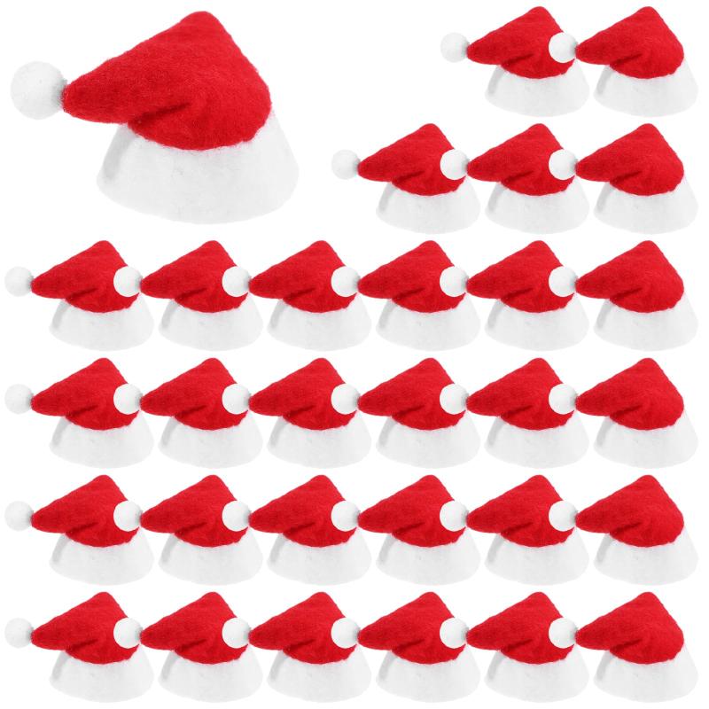 NUEVO Paquete de 30 Mini Gorro - Santa Hat Plush reseña y precio