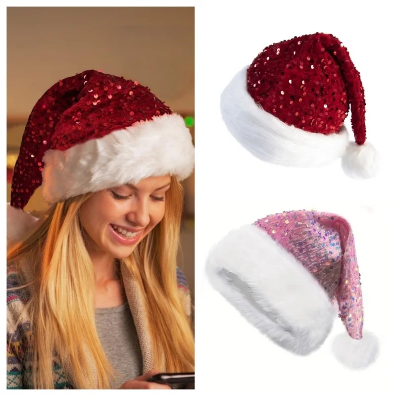 Gorro de Navidad de doble capa - Santa Hat Plush reseña y precio