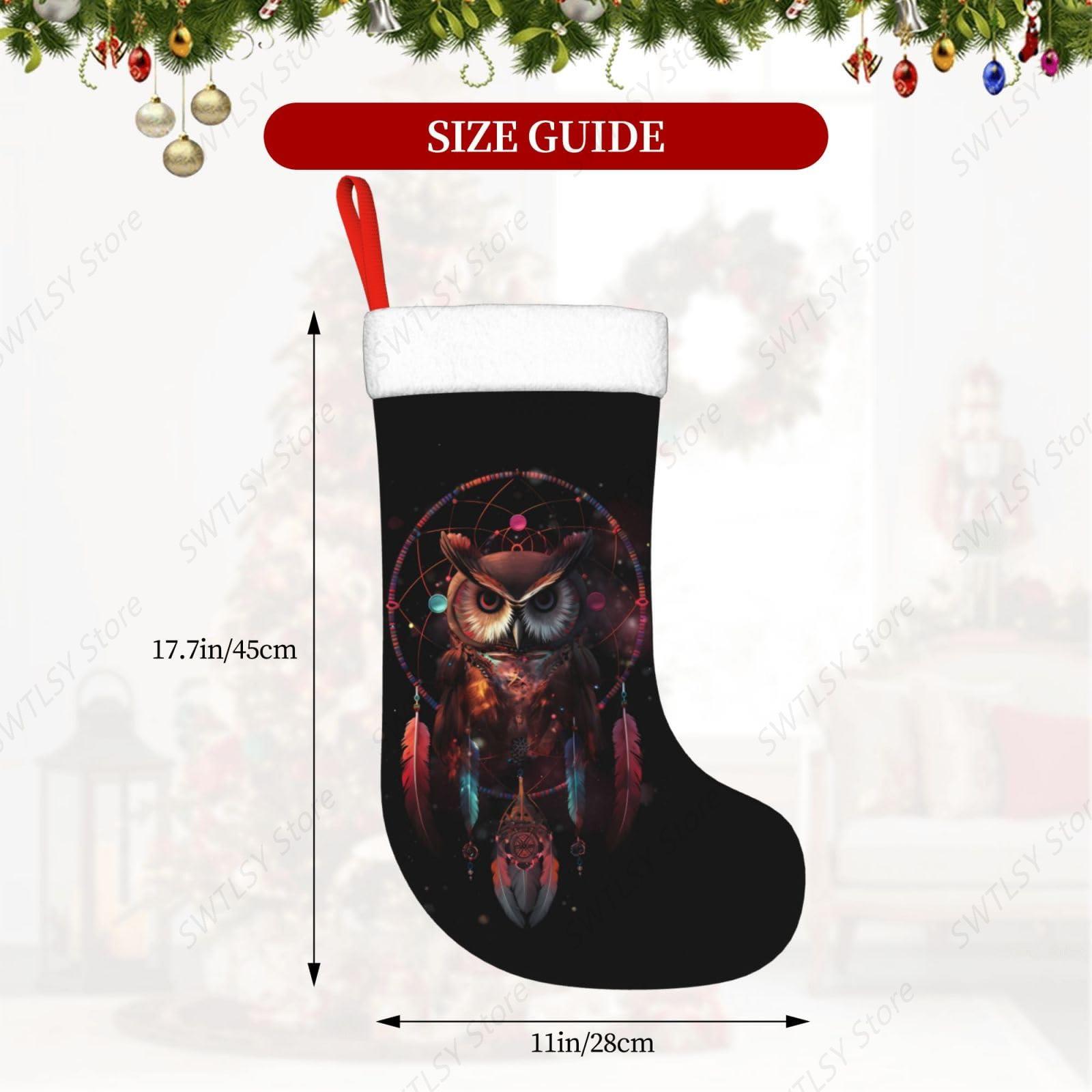 Medias navideñas grandes con a - Christmas Stocking Hanging reseña y precio