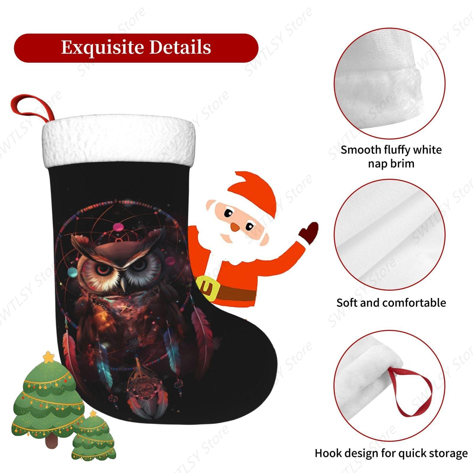Medias navideñas grandes con a - Christmas Stocking Hanging reseña y precio
