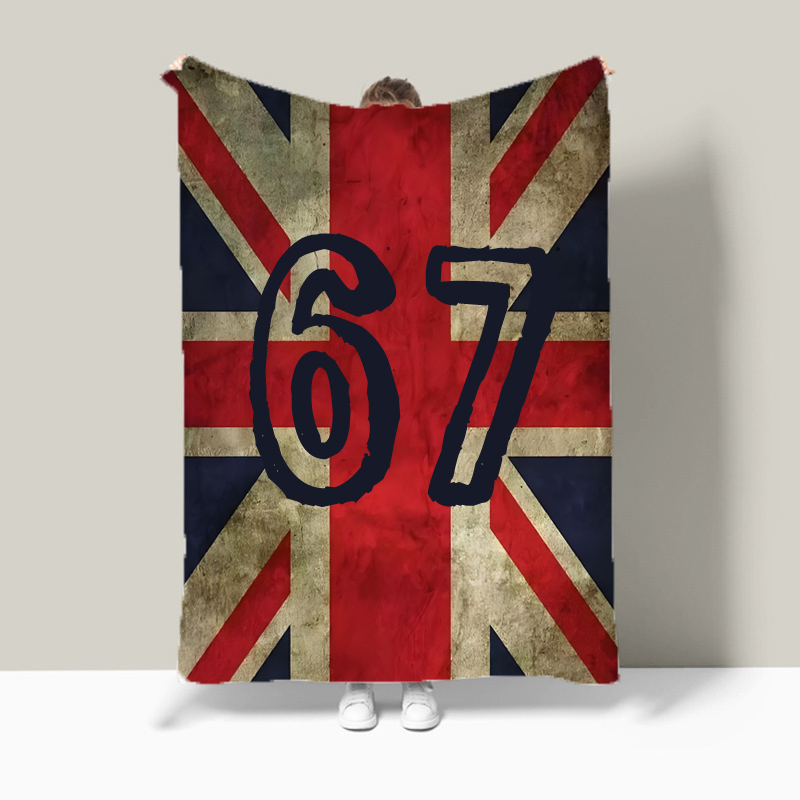 Union Jack bandera Meme número - Christmas Throw Blanket reseña y precio