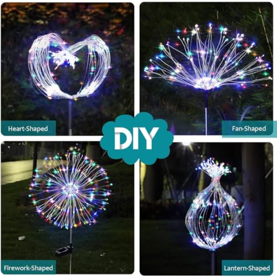 Luces Solares de Fuegos Artifi - Christmas Lights Outdoor reseña y precio